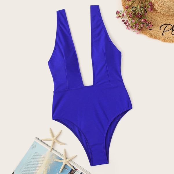 

Plunge Neck One Piece Swimsuit