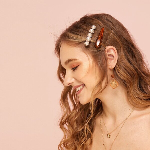 

Tortoiseshell & Metal Hairpin 3pack
