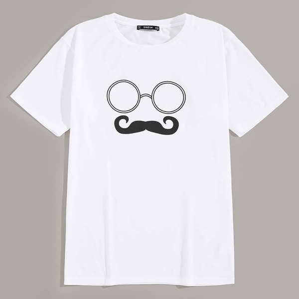 

Men Cartoon Print Tee