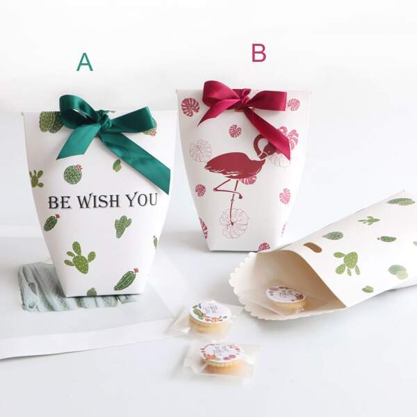 

Flamingo & Cactus Print Biscuit Box 10pcs