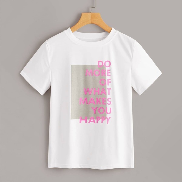 

Slogan Graphic Tee, White