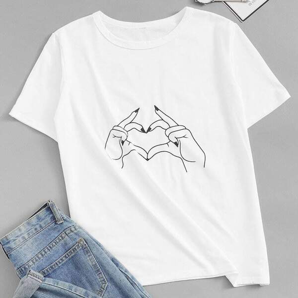 

Plus Head Print Tee, White