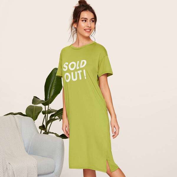 

Letter Print Night Dress