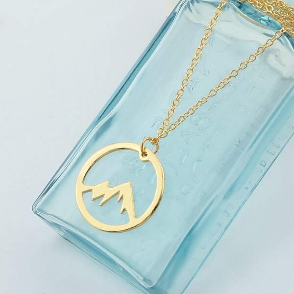

Gold Hollow Mountain Necklace