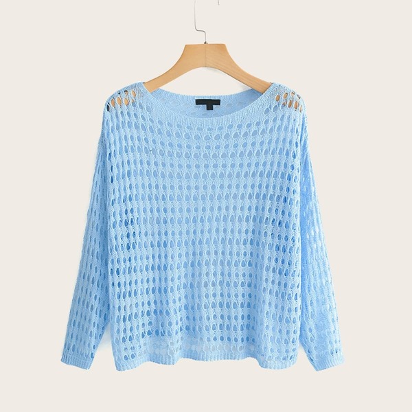 

Cut-out Sheer Knit Tee