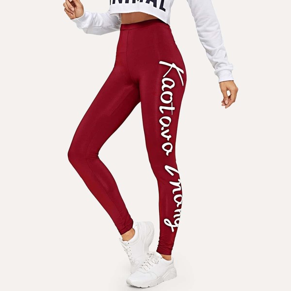 

Letter Print Leggings