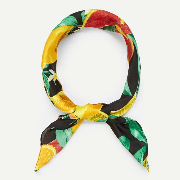 

Girls Orange Pattern Bandana, Multicolor