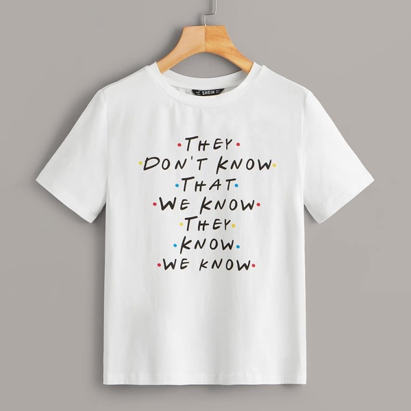 

Slogan Print Tee