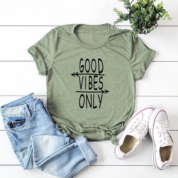 

Slogan Graphic Tee, Green