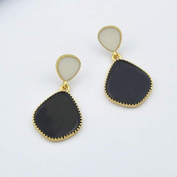 

Black Bohemian Ethic Style Brincos Enamel Earrings
