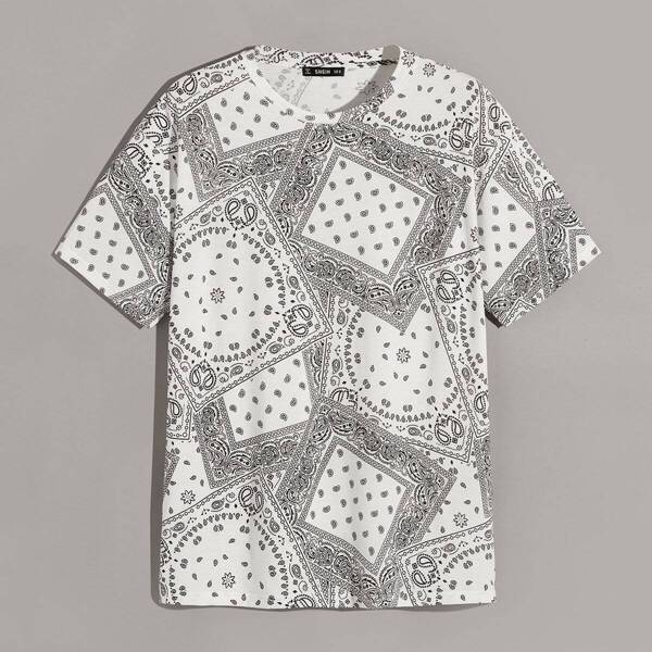 

Men Scarf Print Tee