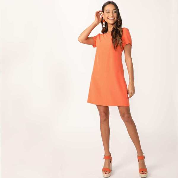 

Neon Orange Tunic Dress