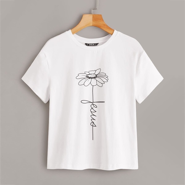 

Floral Print Short Sleeve Top