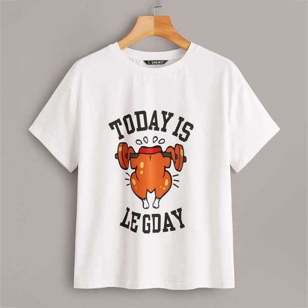 

Letter & Cartoon Print Tee