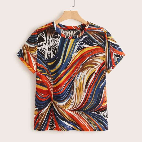 

Plus Abstract Print Tee