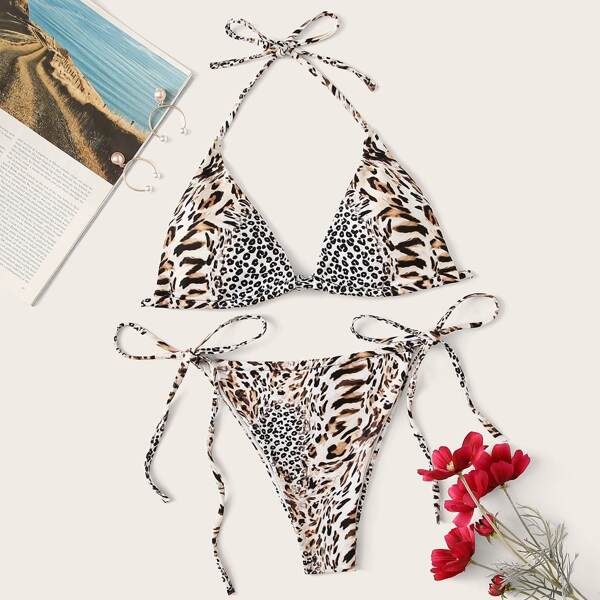 

Бикини со смешанным принтом, Многоцветный