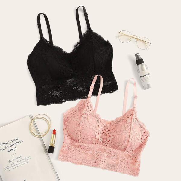 

Floral Lace Bra Set 2pack