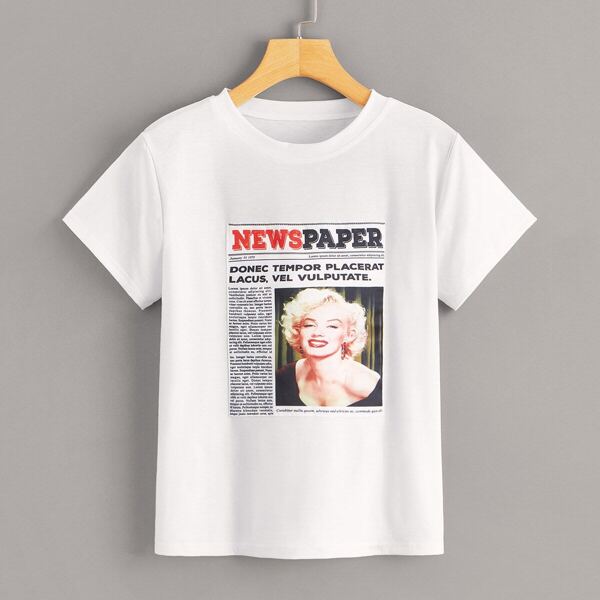 

Newspaper Print Tee