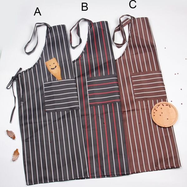 

Striped Pattern Print Apron 1pc