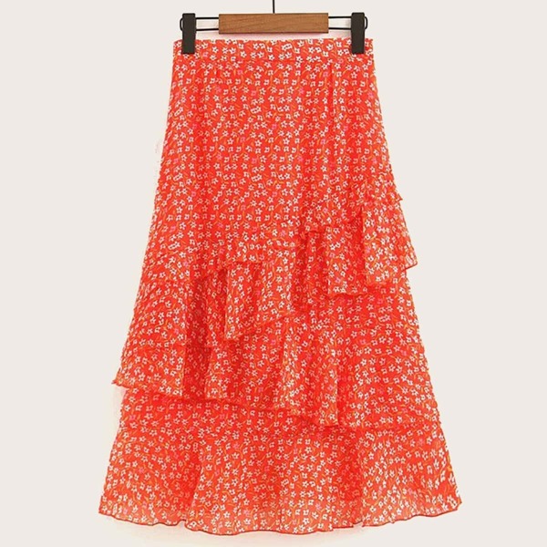 

Ditsy Floral Layered Ruffle Skirt
