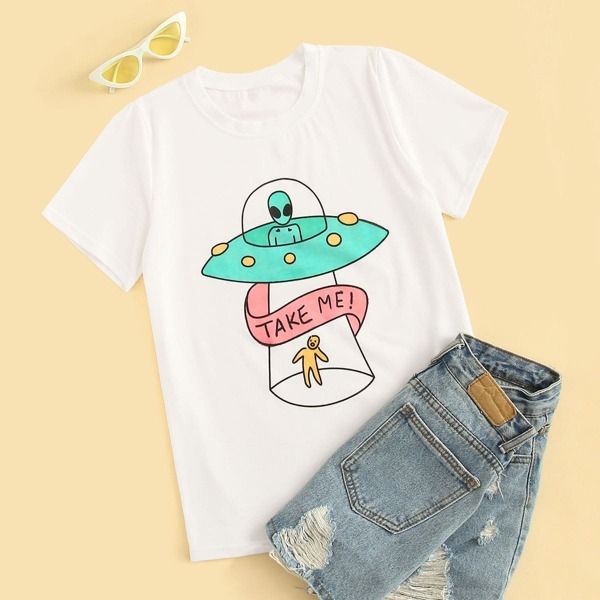 

Cartoon Print Tee