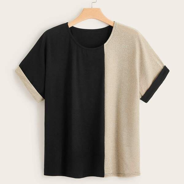

Plus Two Tone Tee, Multicolor