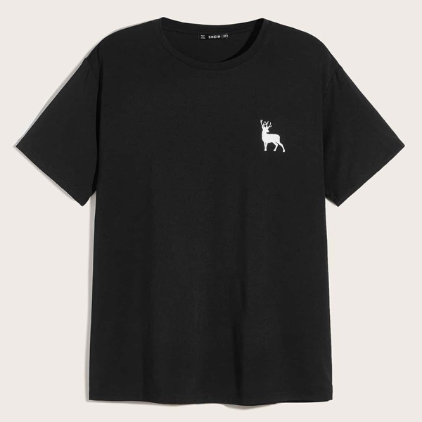 

Men Deer Print Tee