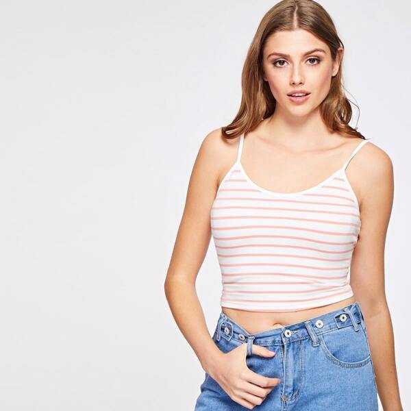 

Striped Cropped Cami Top