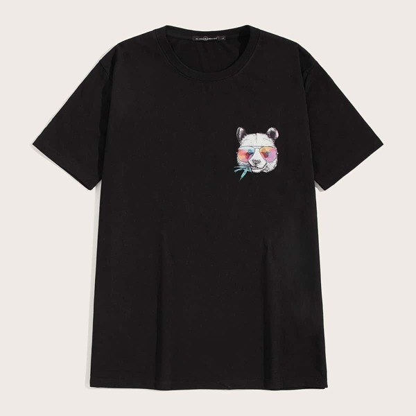 

Men Panda Print Tee