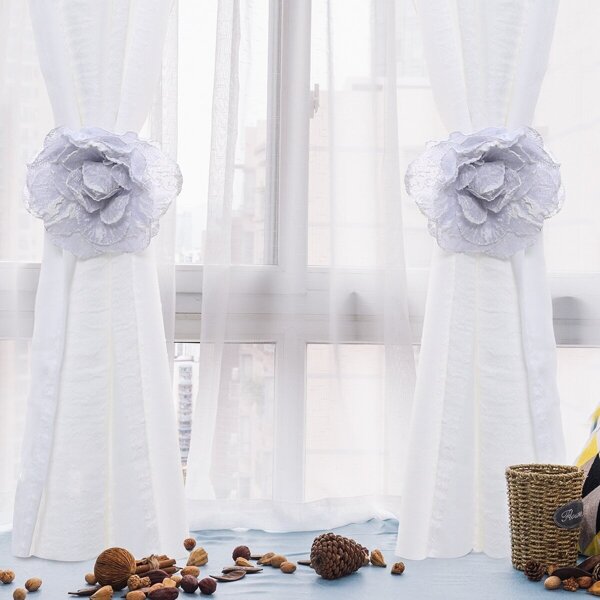 

Flower Design Curtain Buckle 1pc
