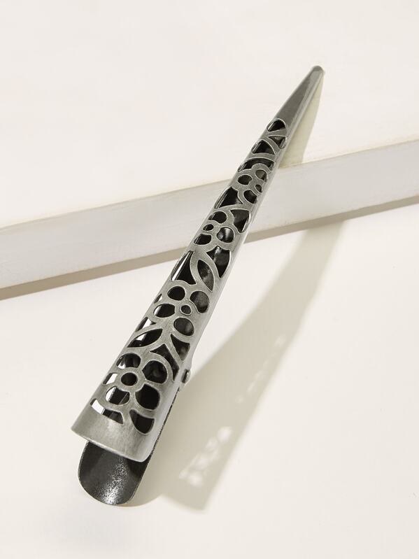 

Olecranon Shaped Hair Clip, Silver
