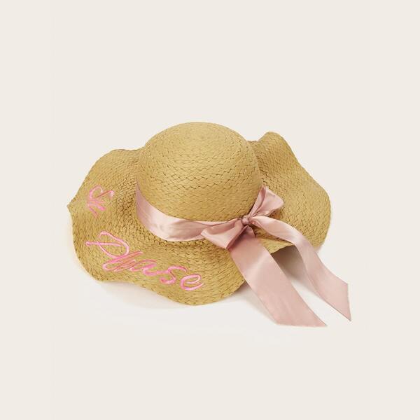 

Girls Letter Embroidery Floppy Hat