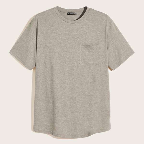 

Men Solid Pocket Patched Tee