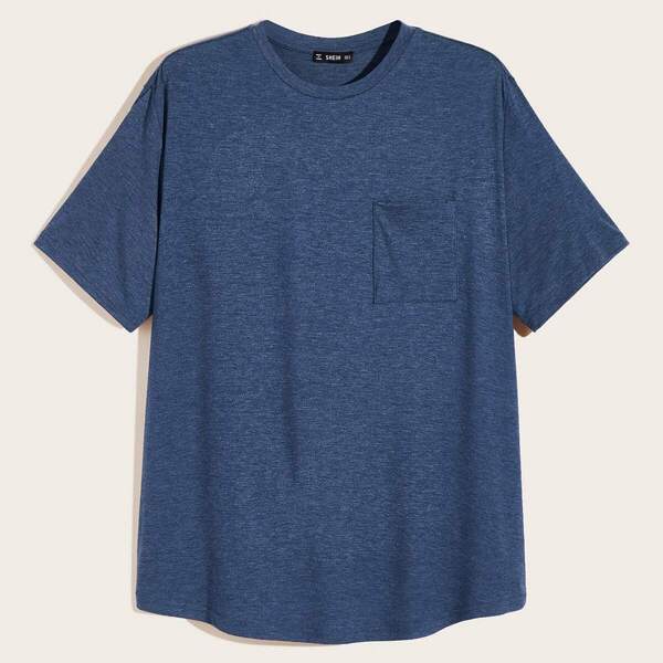 

Men Pocket Patched Marled Tee