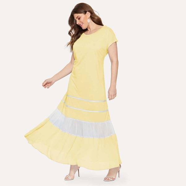 

Plus Cut And Sew Maxi Dress