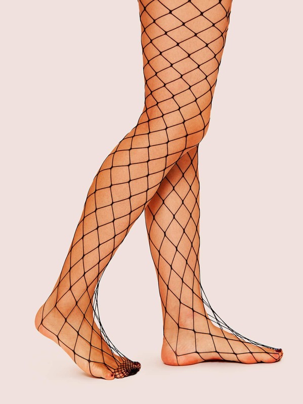 

Plain Fishnet Tights, Black