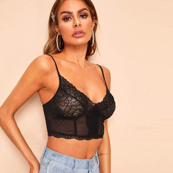 

Floral Lace Sheer Bralette