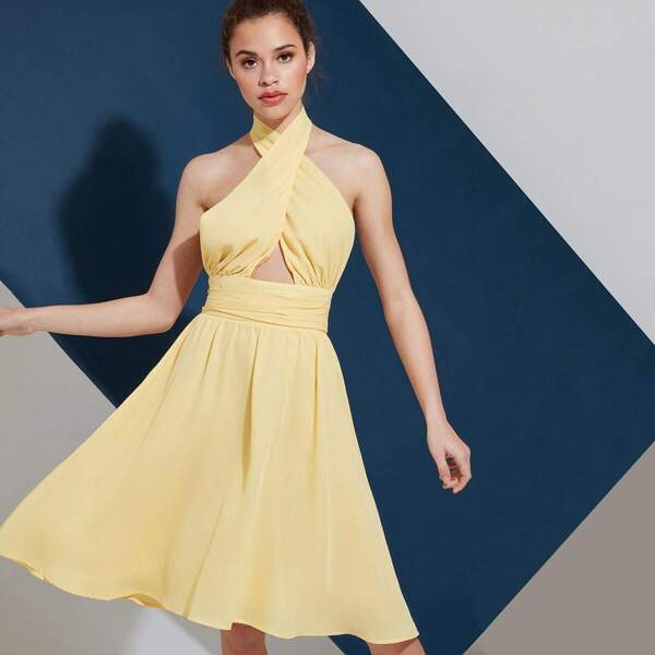 

Halter Neck Occasion Dress