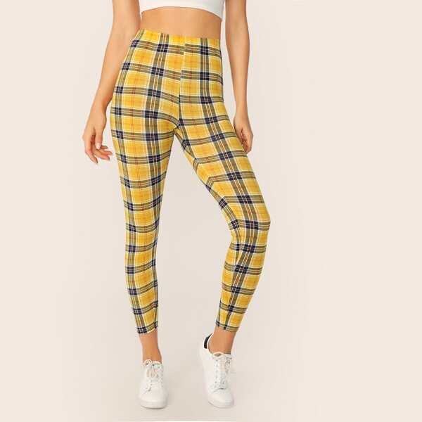 

Tartan Print Crop Leggings