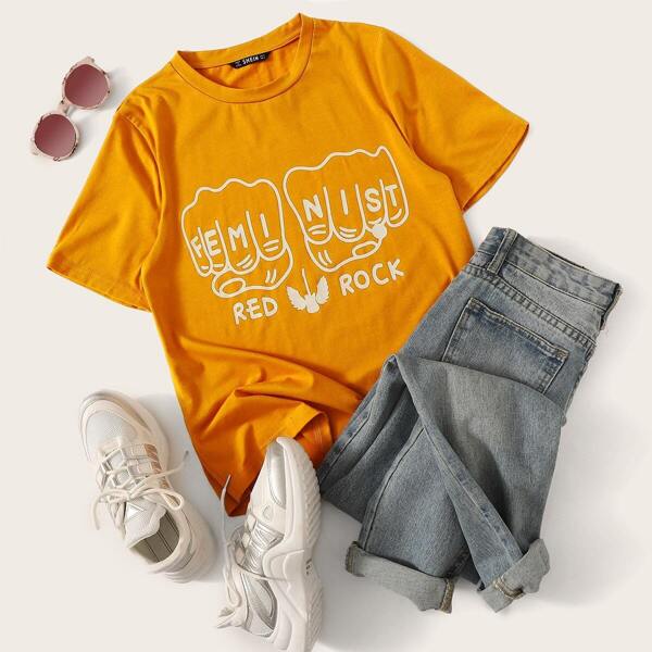 

Punch Print Short Sleeve Tee