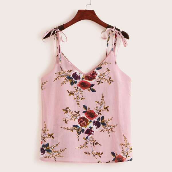 

Ditsy Floral Print Knot Cami Top