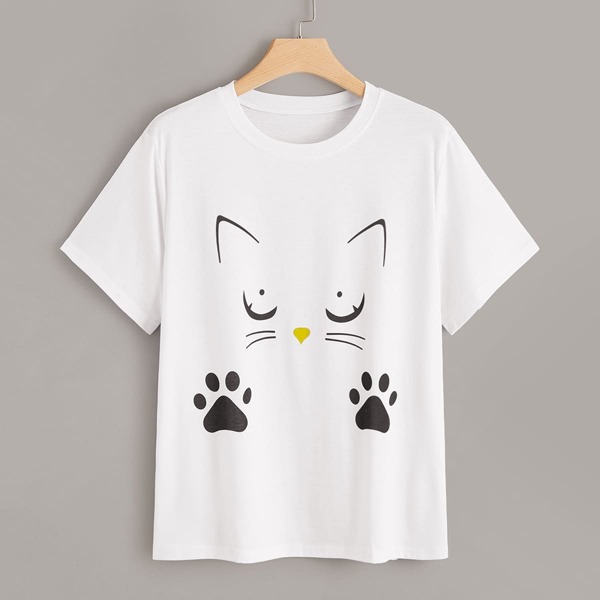 

Plus Cat Print Tee