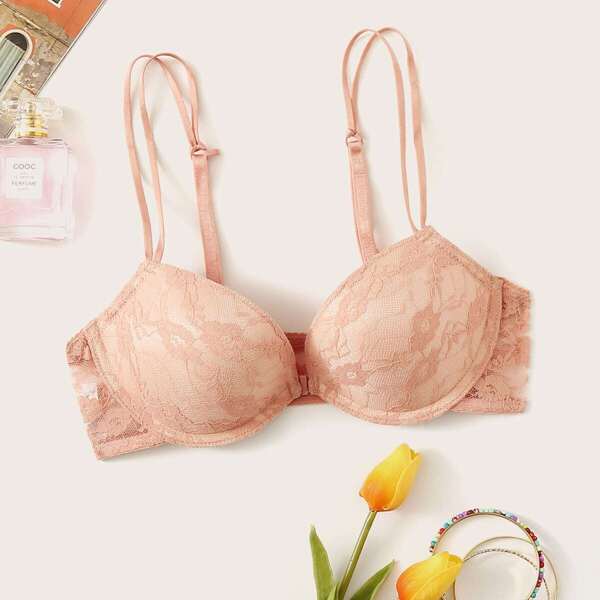 

Floral Lace Underwire Bra