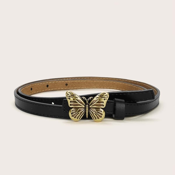 

Butterfly Shaped Buckle Belt, Black