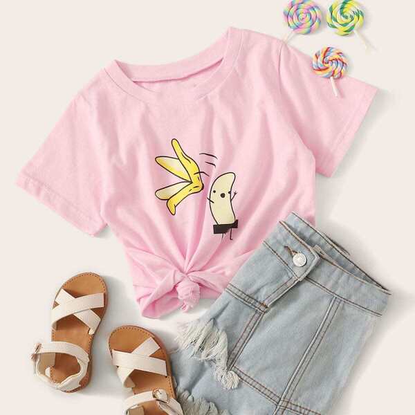 

Toddler Girls Banana Print Tee