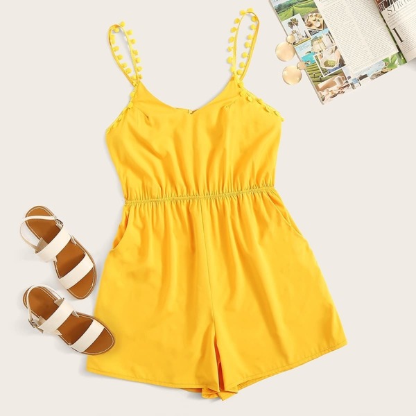 

Plus Pom Pom Cami Romper