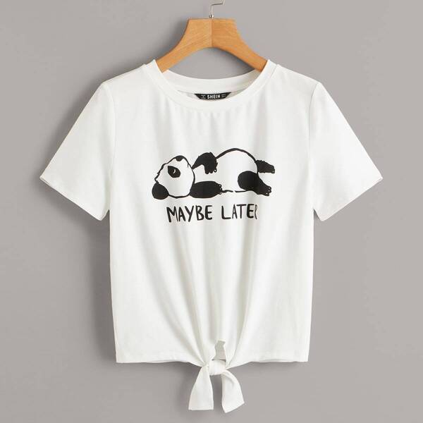 

Knot Hem Graphic Tee