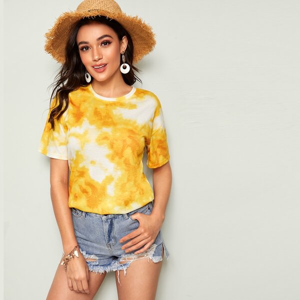 

Drop Shoulder Tie Dye Tee