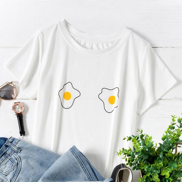 

Plus Omelette Print Tee