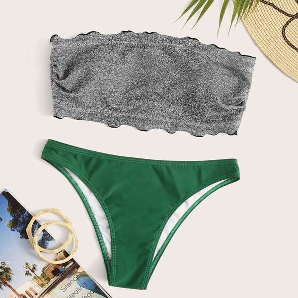 

Lettuce Trim Glitter Bikini Set